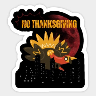 No Thanksgiving Bad Turkey Sticker